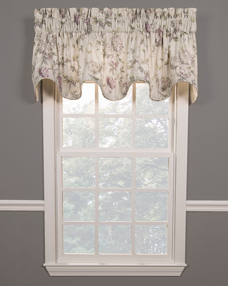 Swags Galore Abigail Lined Scalloped Valance Lilac Shaped Valances