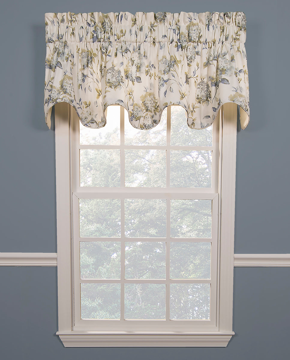 Curtain Store Abigail Lined Valance Porcelain Shaped Valances