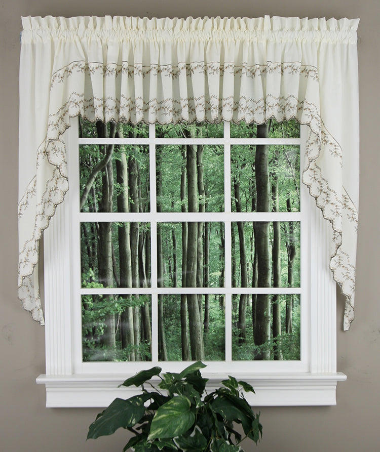 Beverly Kitchen Swag Set Dill Swags Galore Swag & Jabot Valances