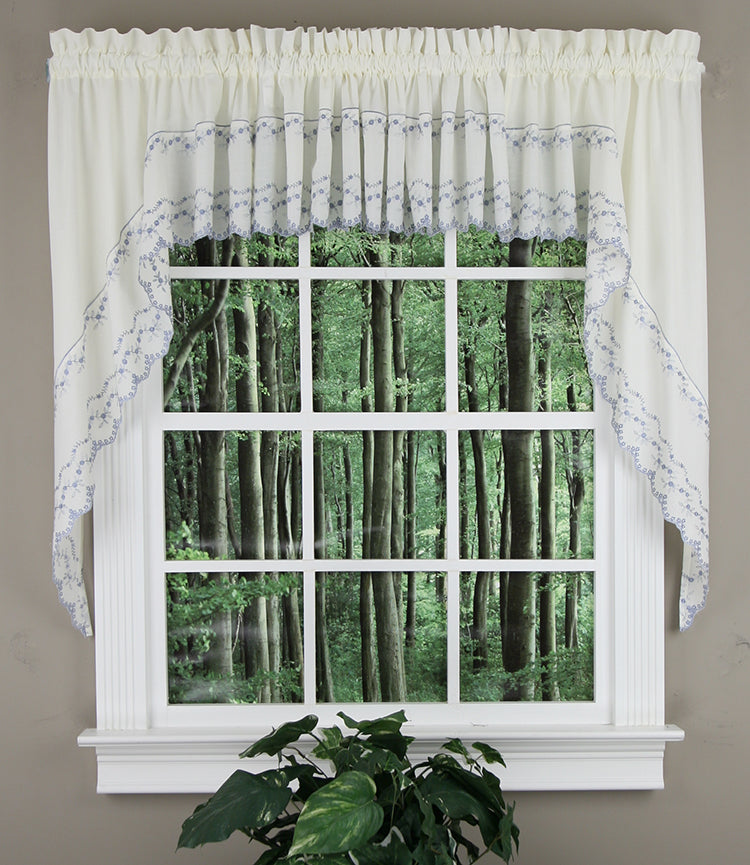 Beverly Floral Swag Pair Colonial Curtain Store Swag & Jabot