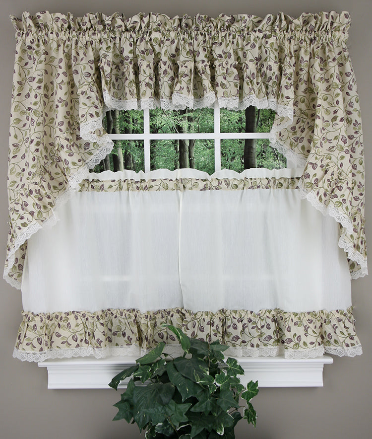 Clarice Ruffled Country Curtains Violet A. L Ellis Kitchen