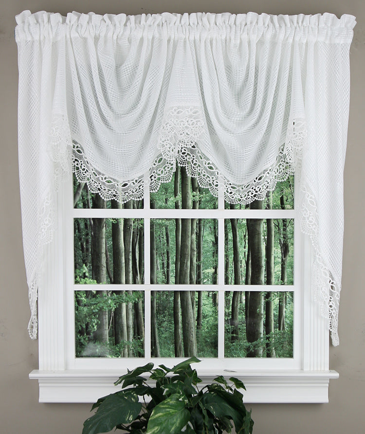 Curtain Store Durness Valance White Kitchen Valances Swags Galore