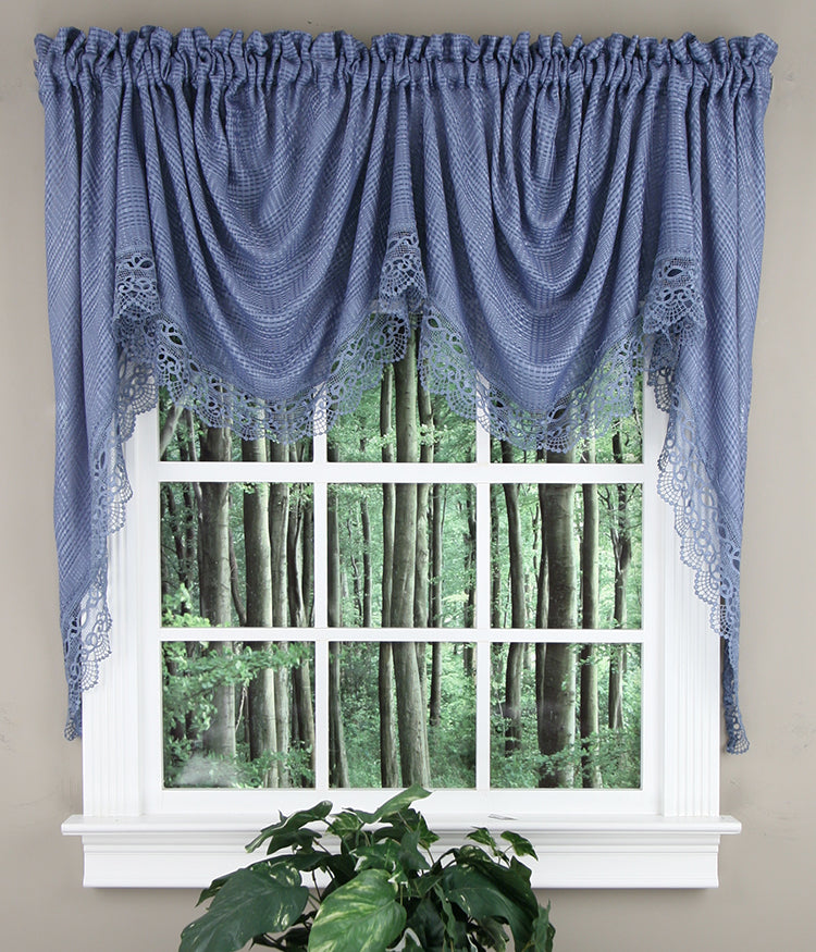 Durness Lace Austrian Valance River Swags Galore Kitchen Valances