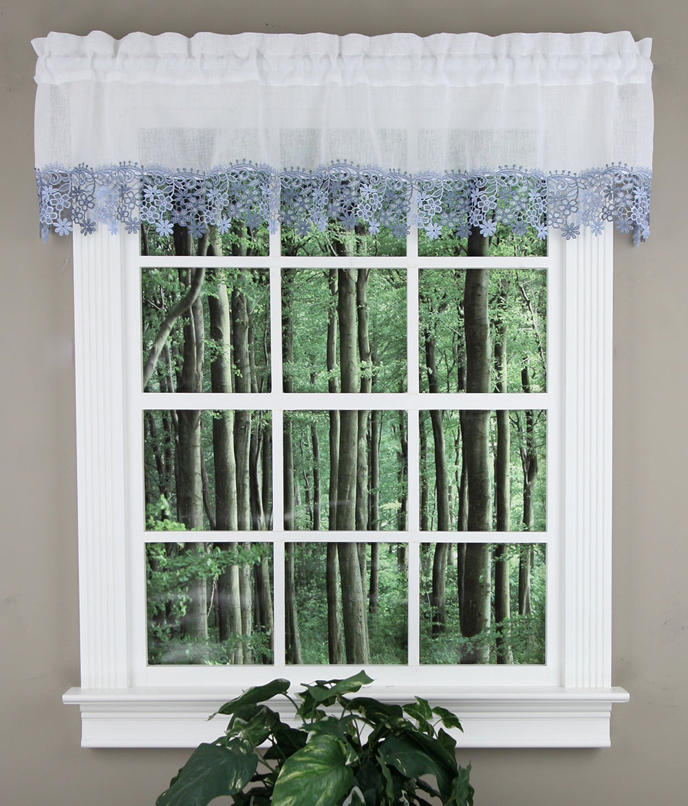 Lillian Valance Blue Curtain Store Kitchen Valances Swags Galore