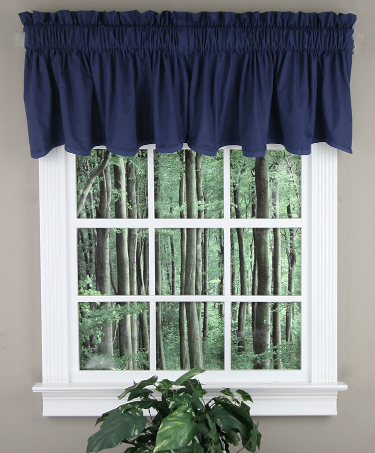 Eclipse Macklin Solid Valance Denim Swags Galore Kitchen Valances