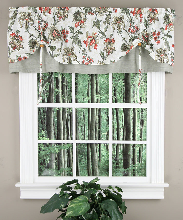 Curtain Shop Madison Layered Valance Brick Kitchen Valances