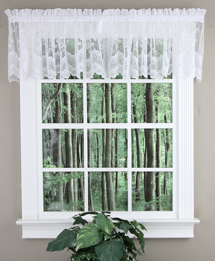 Mona Lisa Lace Valance White Swags Galore Kitchen Valances