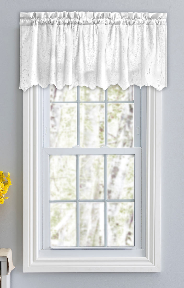 Swags Galore Portland Valance White Kitchen Valances