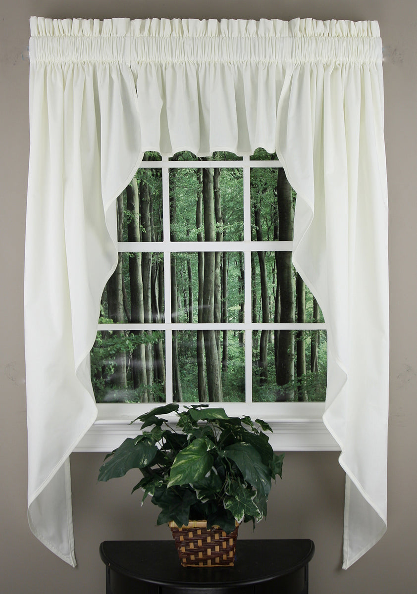 Stacey Swag Curtains Ice Cream Lined Valances Swags Galore