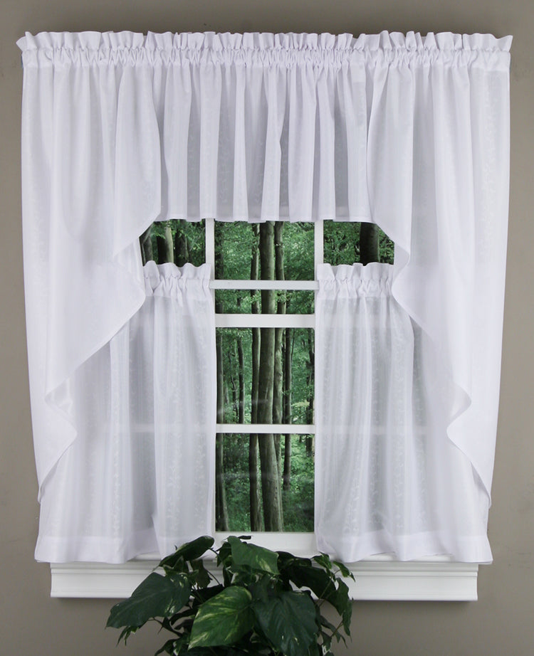 Susquehanna Curtain Tiers White Swags Galore Kitchen Country Curtains