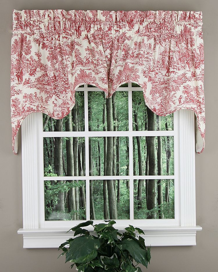 Curtain Store Victoria Park Duchess Valance Red Shaped Valances