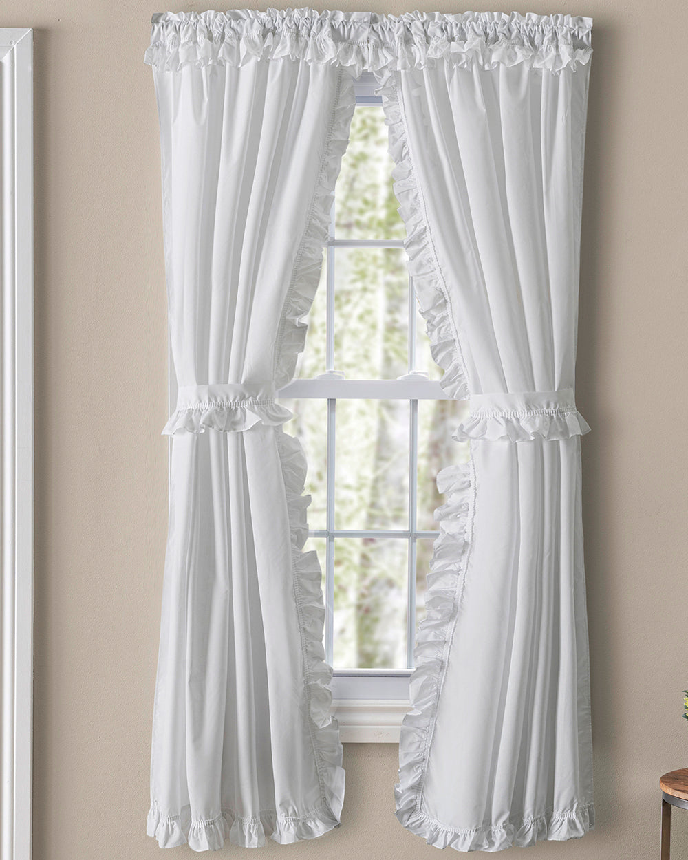 Classic Narrow Ruffled Priscilla Curtains