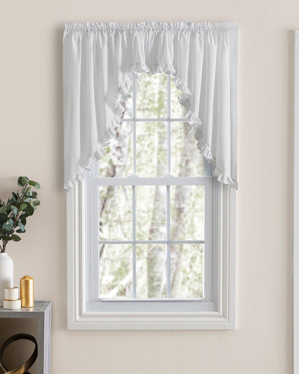 Classic Narrow Ruffled Priscilla Curtains