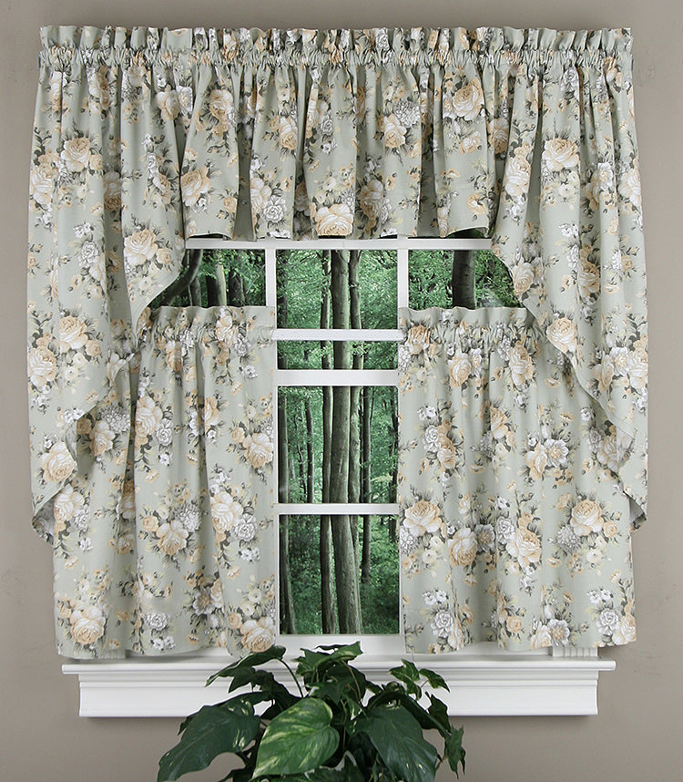 Bella Rose Tailored Swag Pair