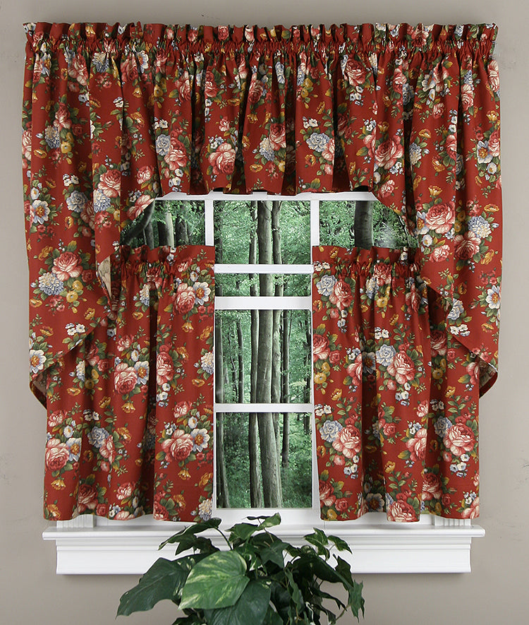 Bella Rose Tailored Swag Pair