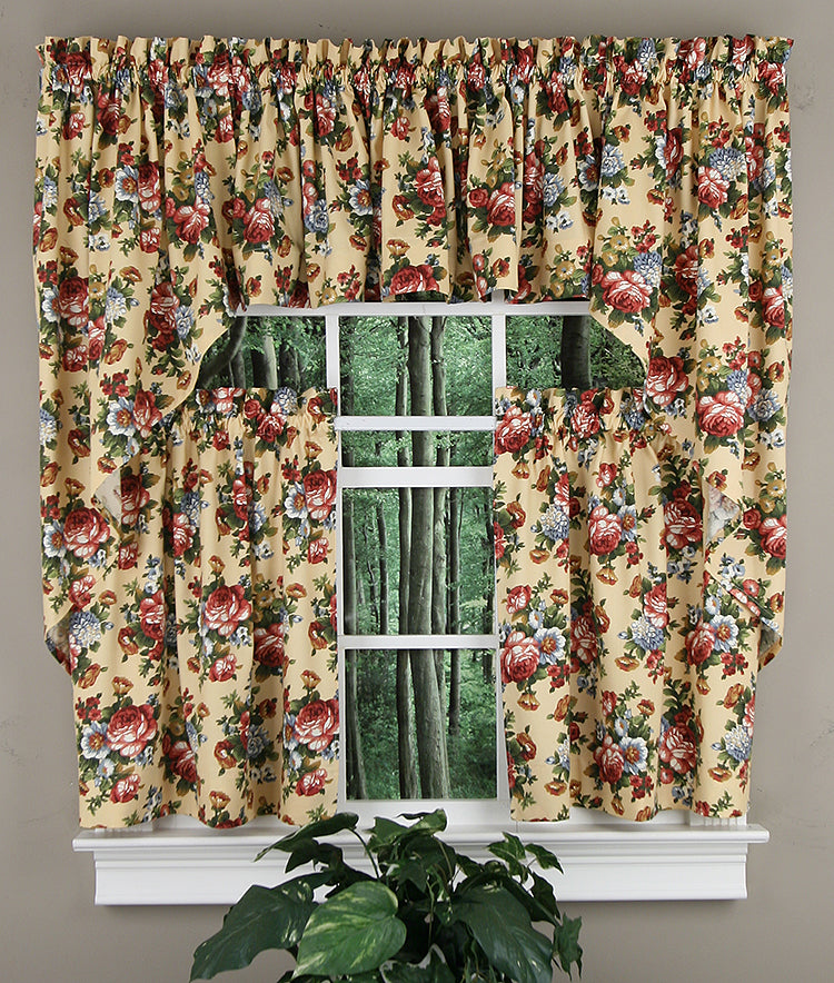 Bella Rose Tailored Swag Pair