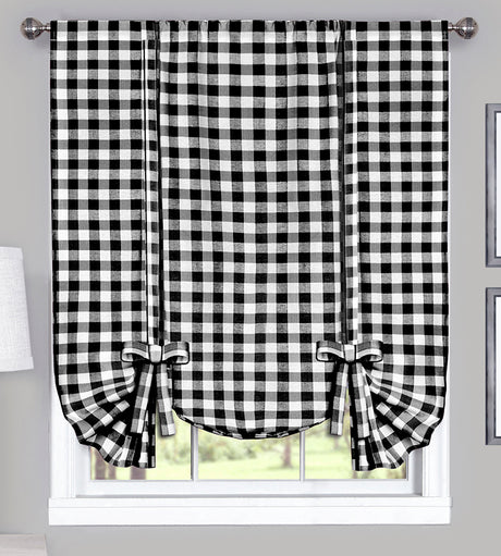 Buffalo Check Country Kitchen Curtains