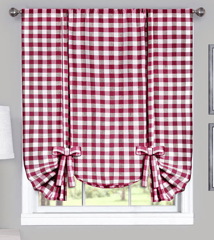 Buffalo Check Country Kitchen Curtains