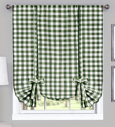 Buffalo Check Country Kitchen Curtains