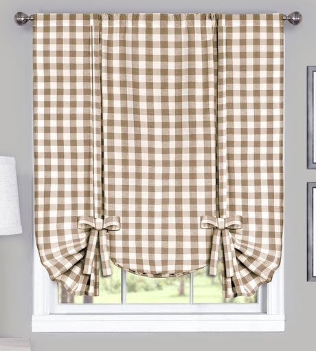 Buffalo Check Country Kitchen Curtains