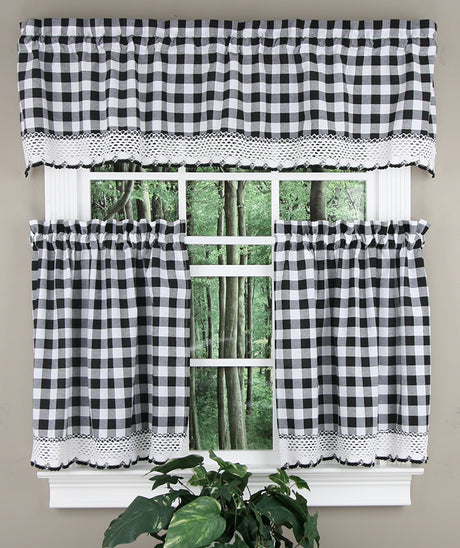 Buffalo Check Country Kitchen Curtains