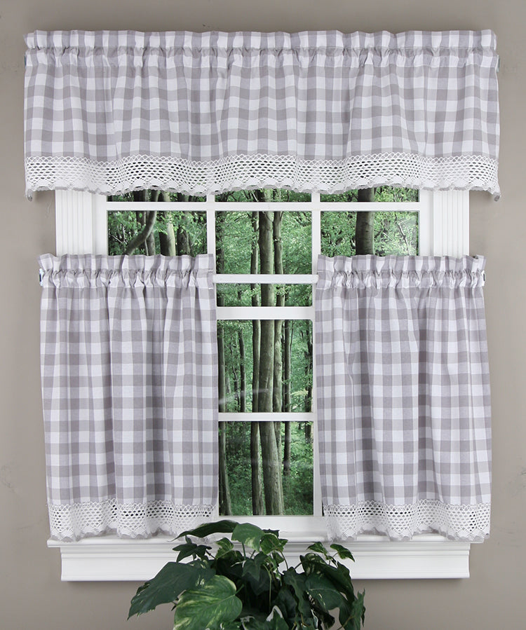 Buffalo Check Country Kitchen Curtains
