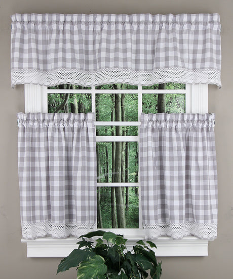 Buffalo Check Country Kitchen Curtains