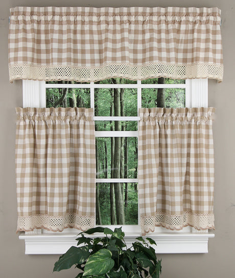 Buffalo Check Country Kitchen Curtains