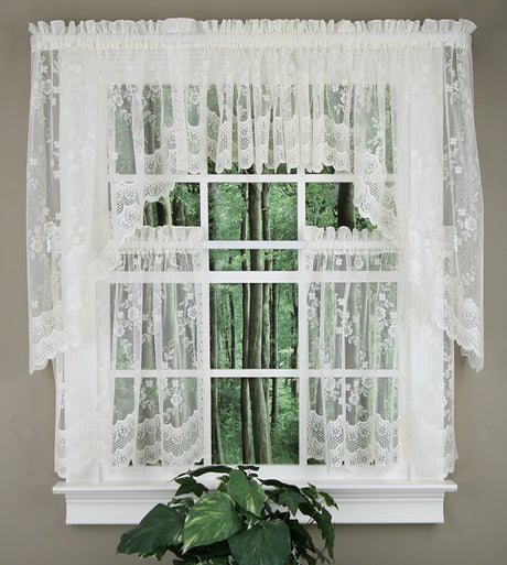 Mona Lisa Lace Kitchen Curtains