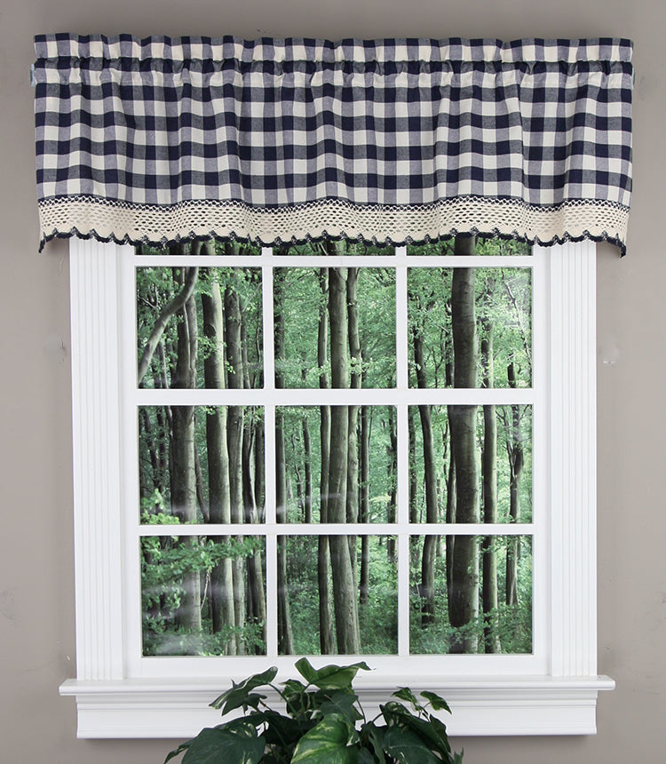Buffalo Check Country Kitchen Curtains