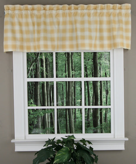 Country Check Kitchen Curtains