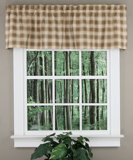 Country Check Kitchen Curtains