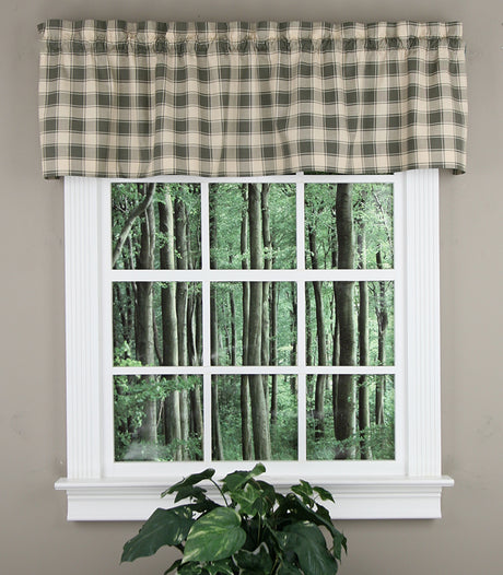 Country Check Kitchen Curtains