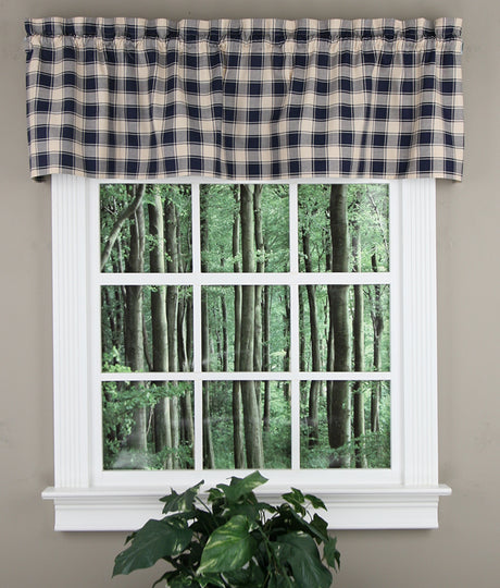 Country Check Kitchen Curtains