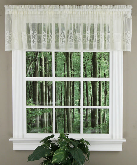 Hydrangea Lace Kitchen Curtains