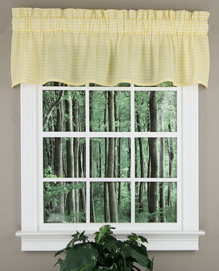 Hannah Check Tailored Valance - Close Out