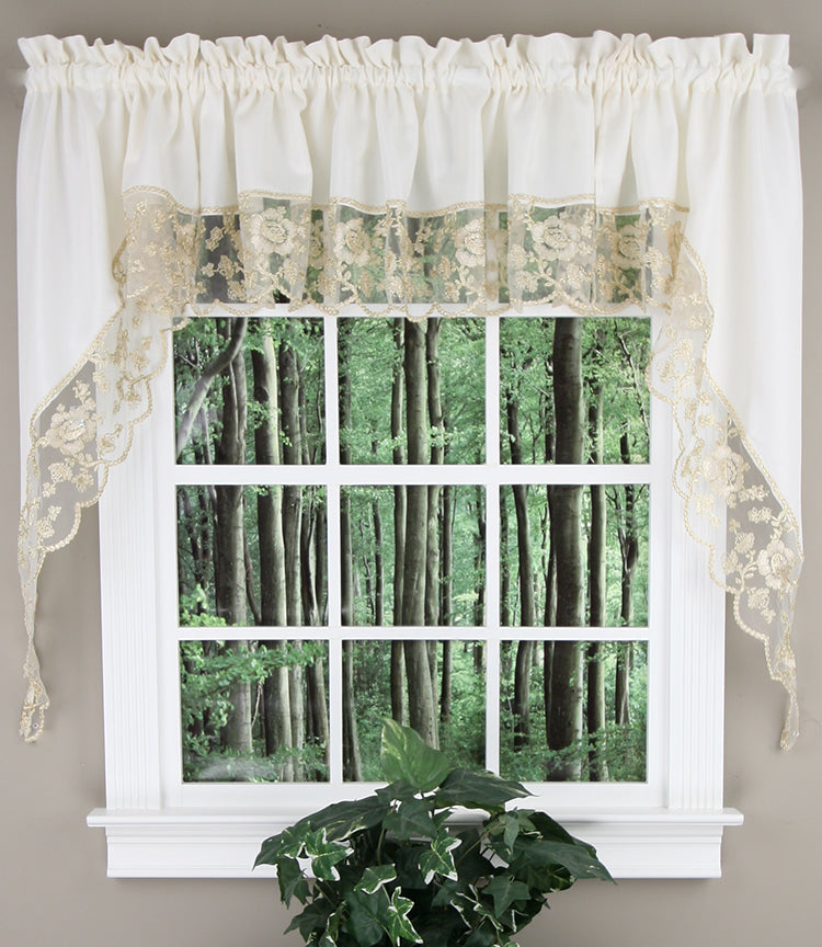 Maribel Embroidered Swag Pair