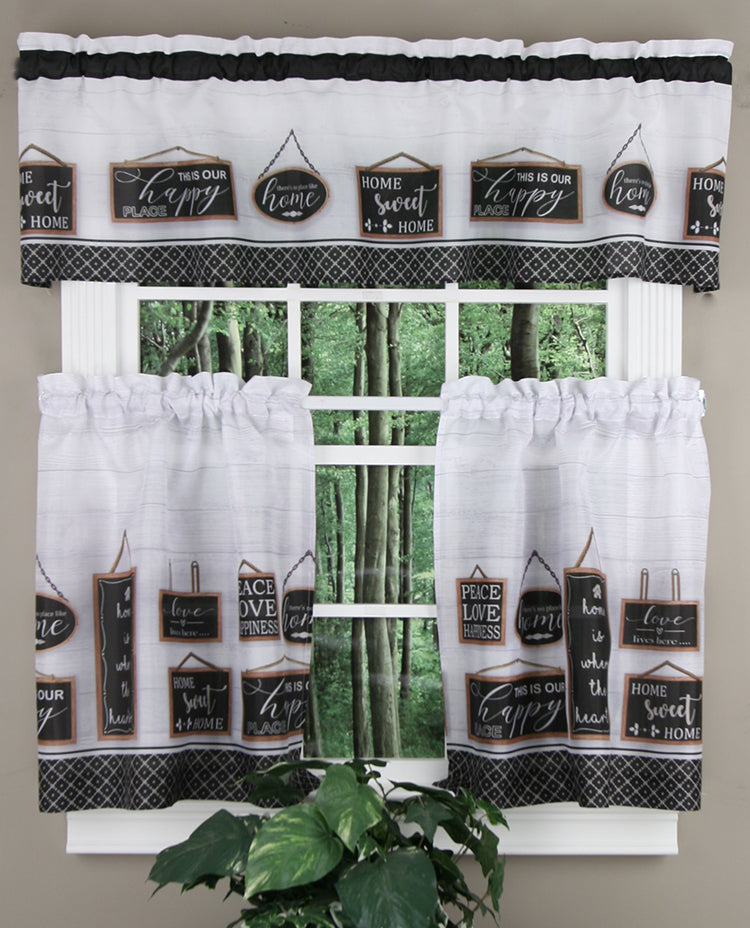 Modern Farmhouse Complete Kitchen Curtain Set