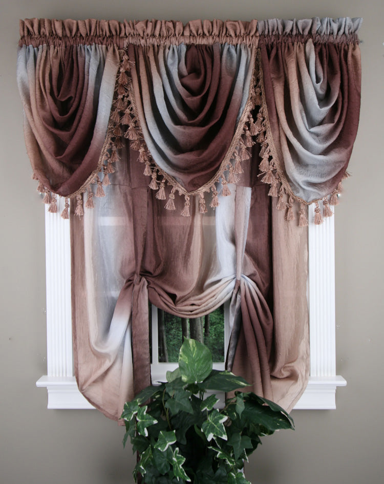 Ombre, 50"W X 63"L, Tie -Up Shade