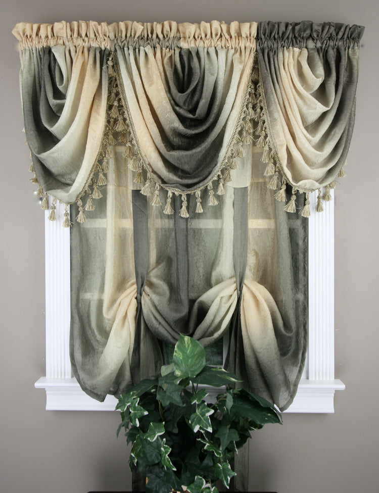 Ombre, 50"W X 63"L, Tie -Up Shade