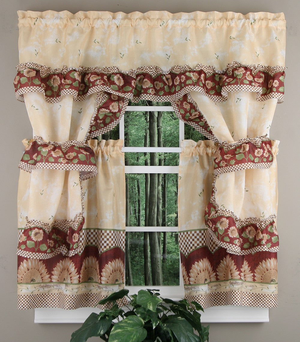 Sunflower Complete Kitchen Curtain Set