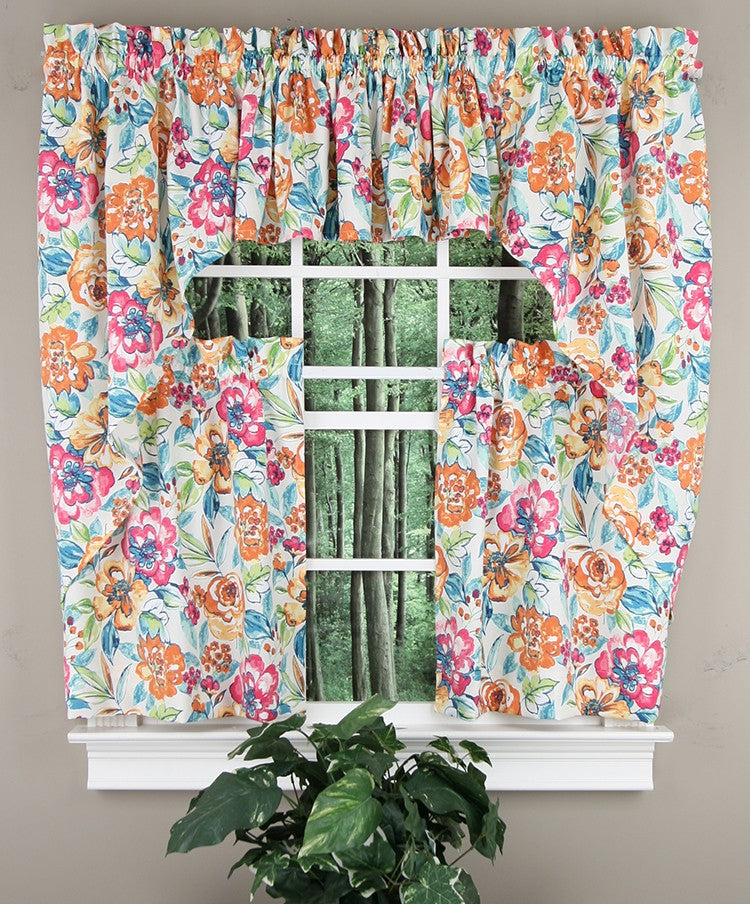 Nicole Floral Swag Pair