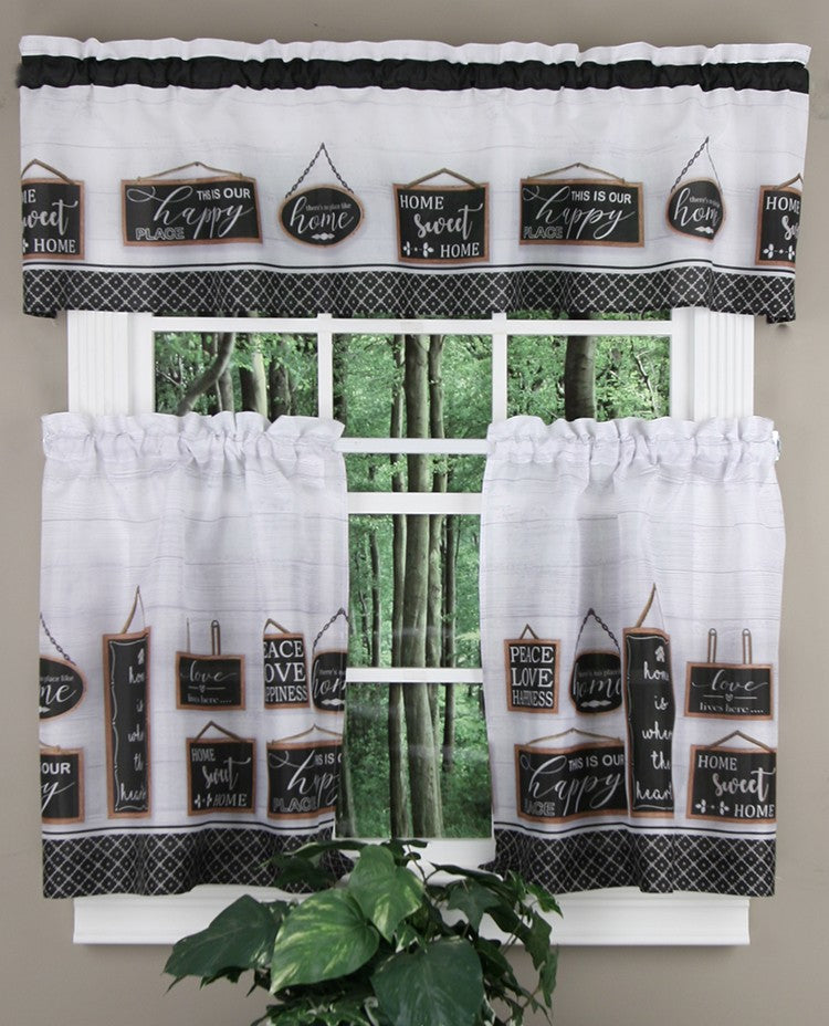 Modern Farmhouse Complete Kitchen Curtain Set