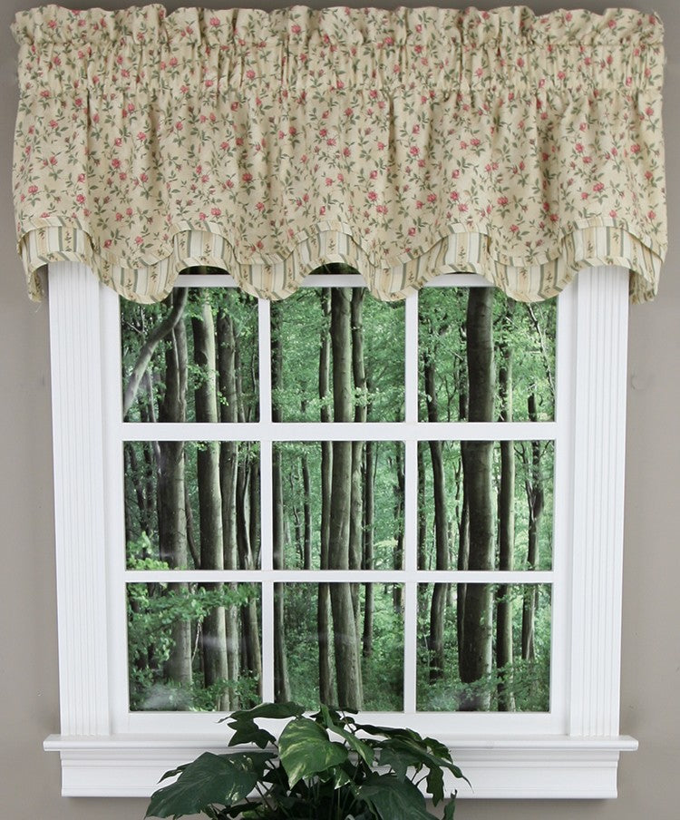 Marcia Floral Bradford Scalloped Valance