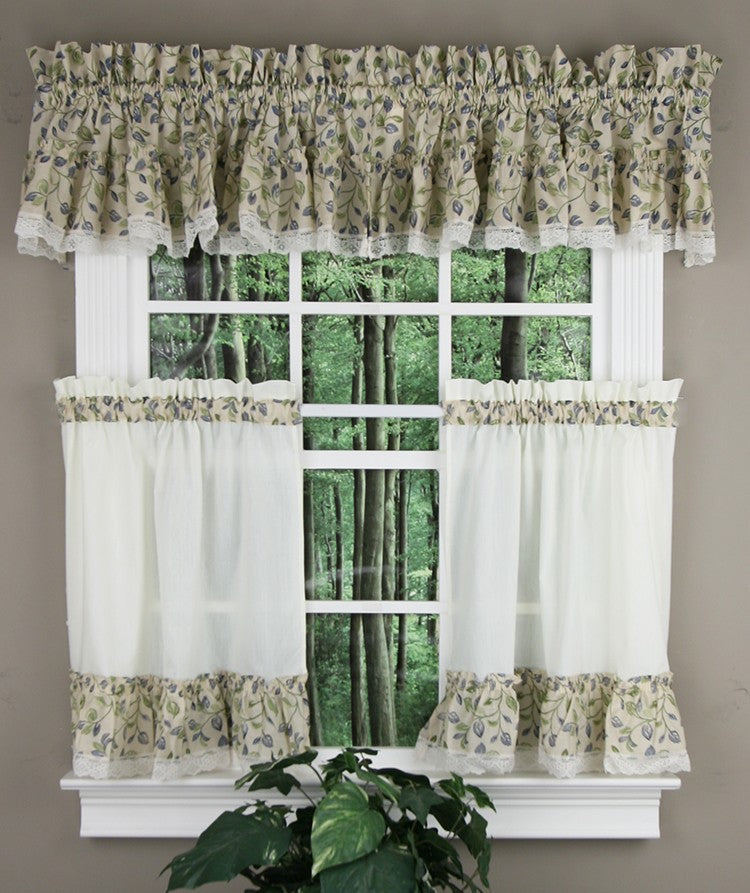 Clarice Blue Ruffled Valance - Close Out