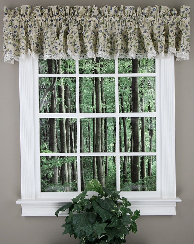 Clarice Blue Ruffled Valance - Close Out