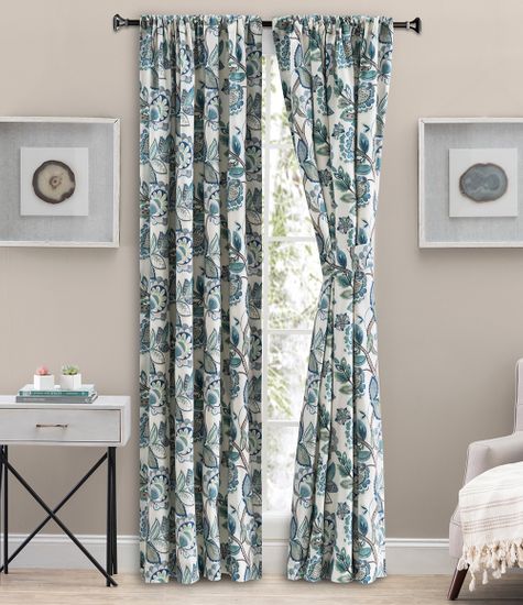 Wynette Lined Curtain Pair with Tiebacks