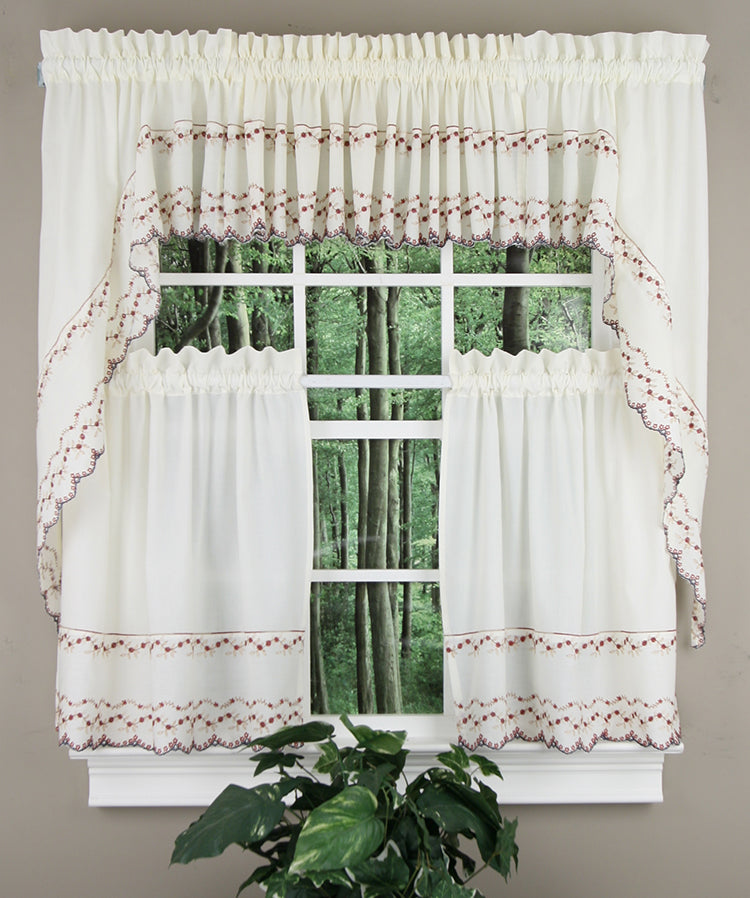 Beverly Kitchen Curtains Multi Renaissance Home Fashion Kitchen
