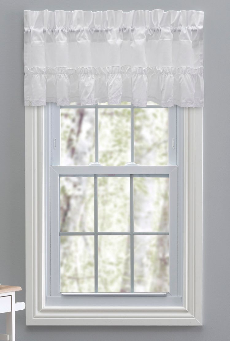 Swags Galore Madelyn Farmhouse Valance White Country Valances
