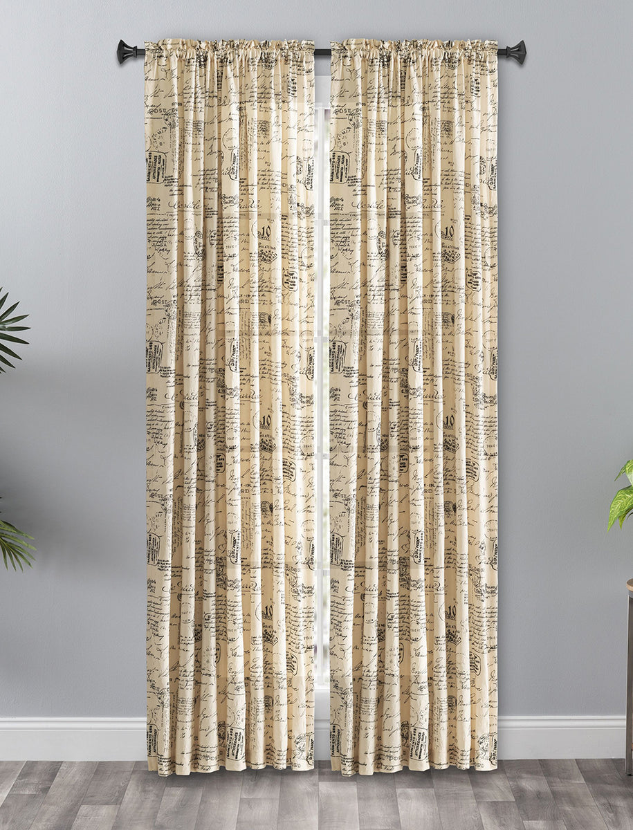 Script Tailored Curtain Panels - Ellis - View All Curtains – Swags Galore